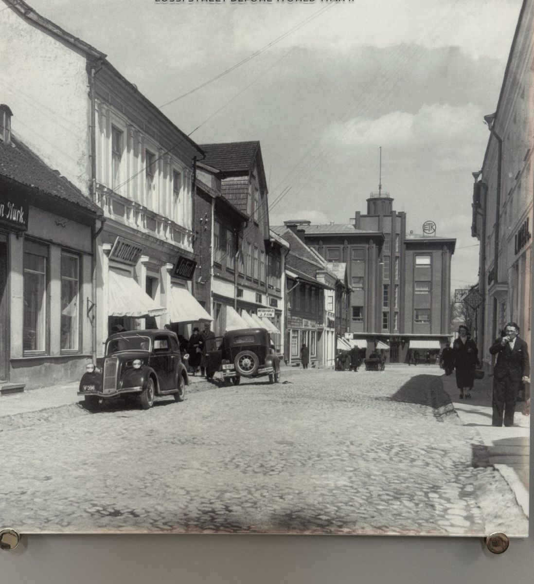 Lossi street in Viljandi before the Second World War. Viljandi Museum display.