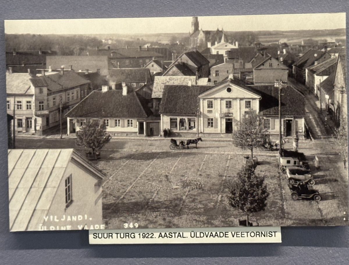 Viljandi’s Big Market in 1922, seen from the water tower. Viljandi Museum display.