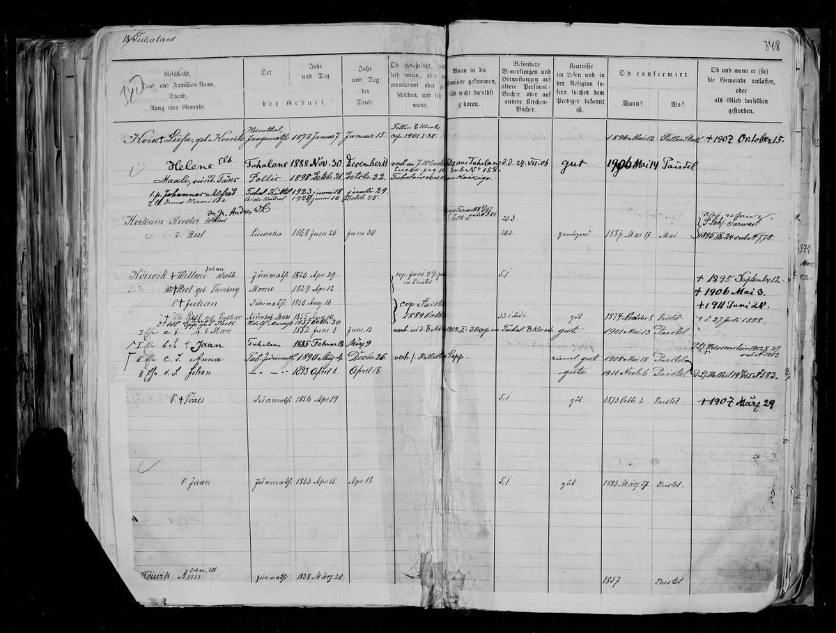 Scan of Paistu household books: Koik pages 5 of 9 (Peeter Koik and Els, son Johan b. 19.8.1881)