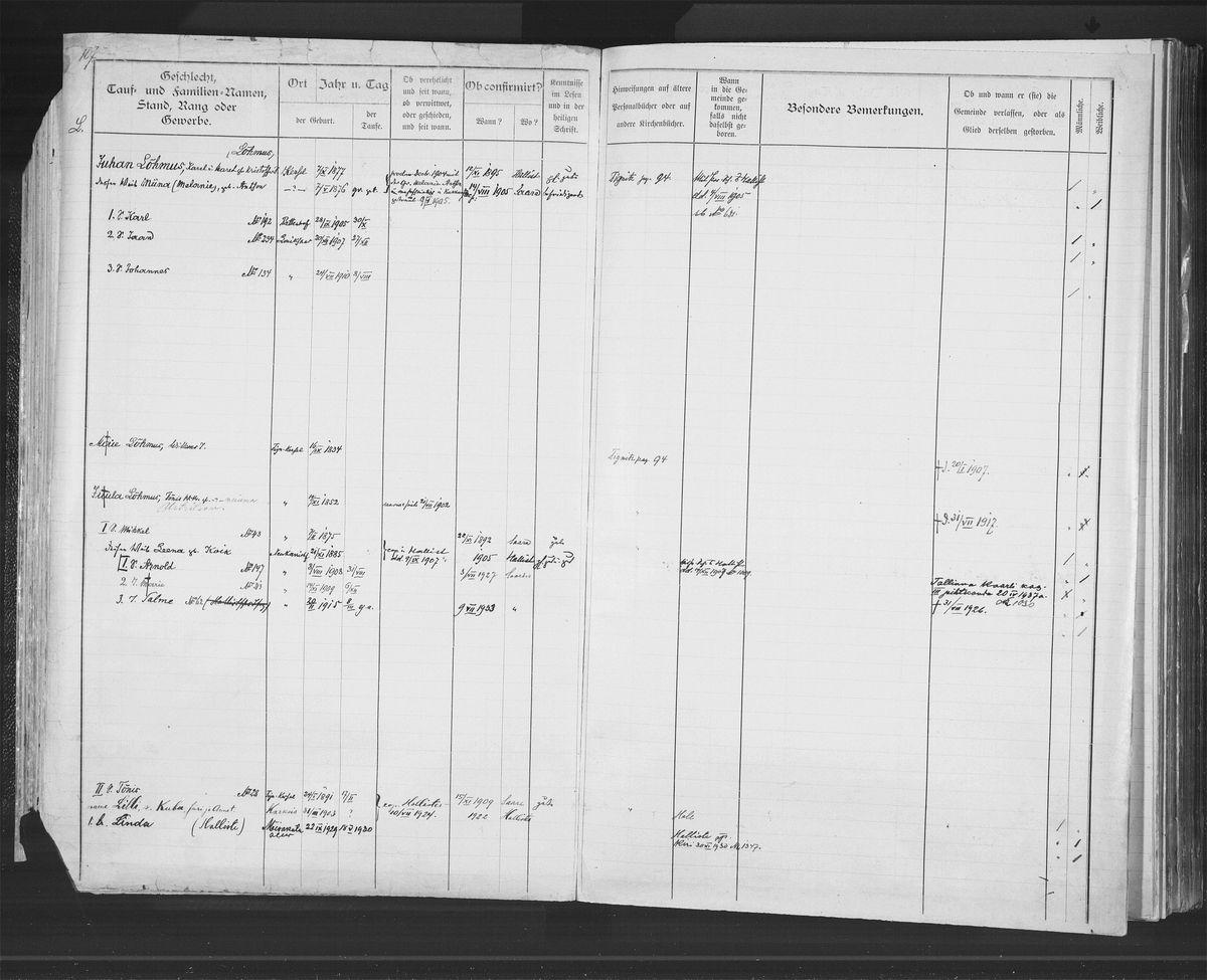 Scan of Saarde household books: Koik pages 4 of 7 (Jaan Koik b. 1842 and family)