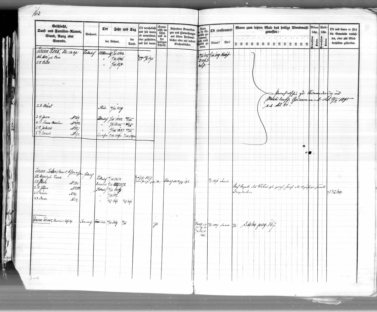 Scan of Saarde household books: Koik pages 5 of 7 (Jaan Koik b. 1842 and family)