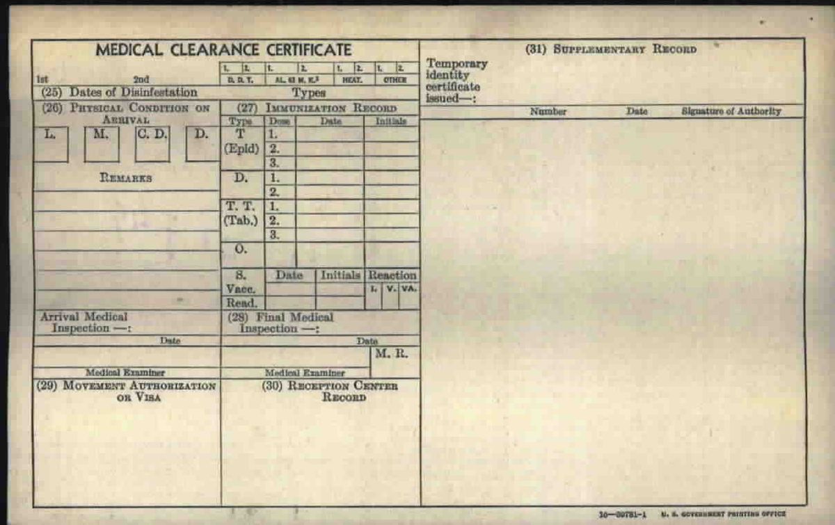 Scan of Elmar Koik: DP registration card, back