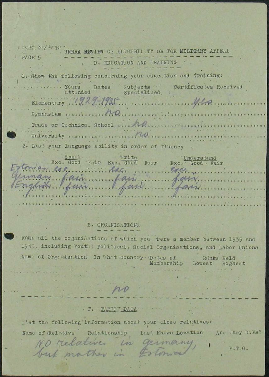 Scan of Linda Leoke: UNRRA review p5