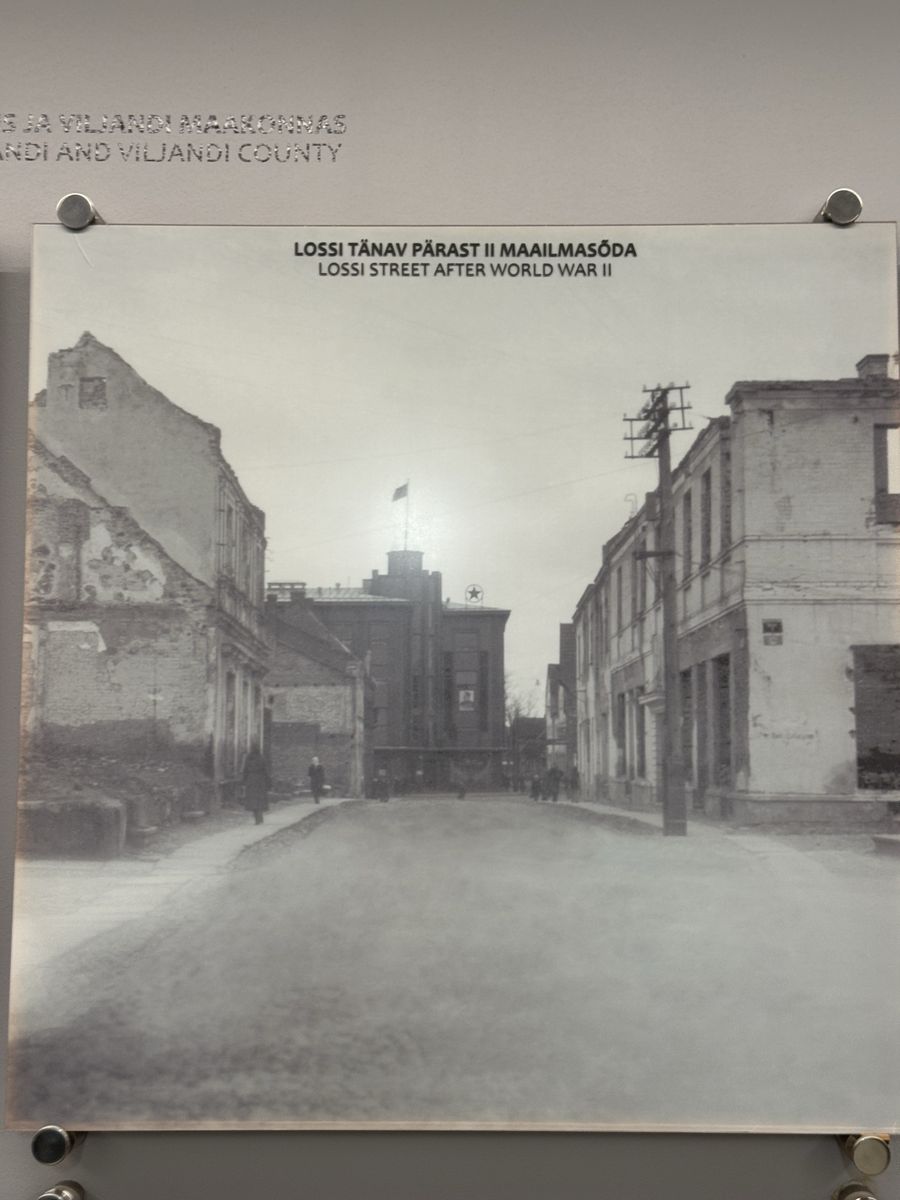 Viljandi Museum display, set 2 no. 13: Lossi street after WWII