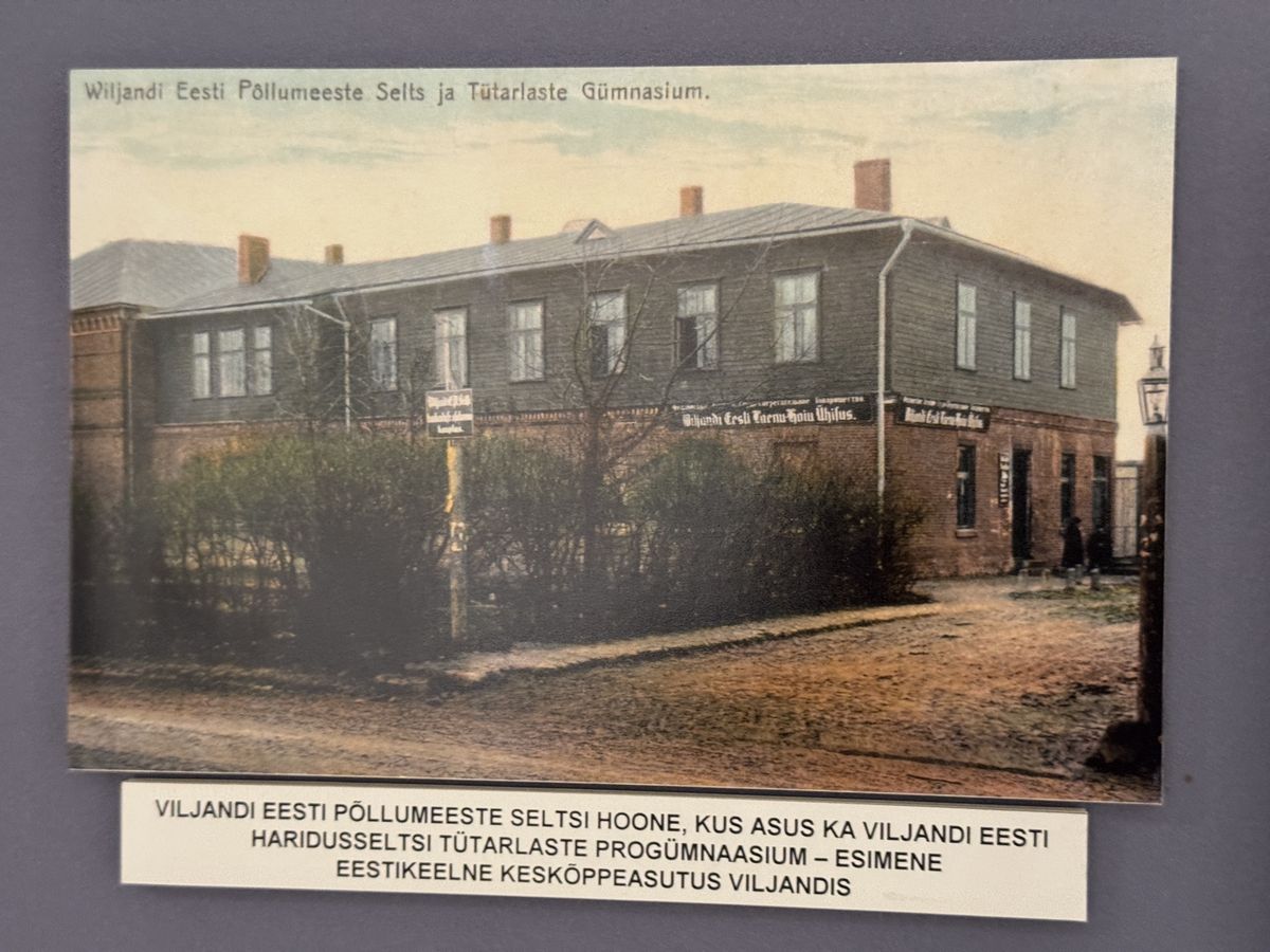 Viljandi Museum display, set 3 no. 1: Farmers Society building: girls progymnasium