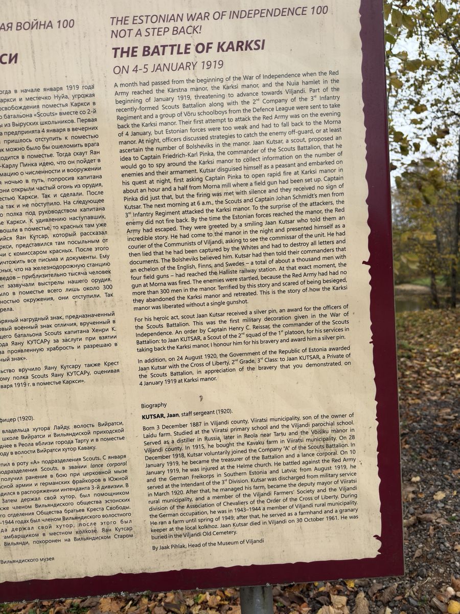 Karksi battle board: text