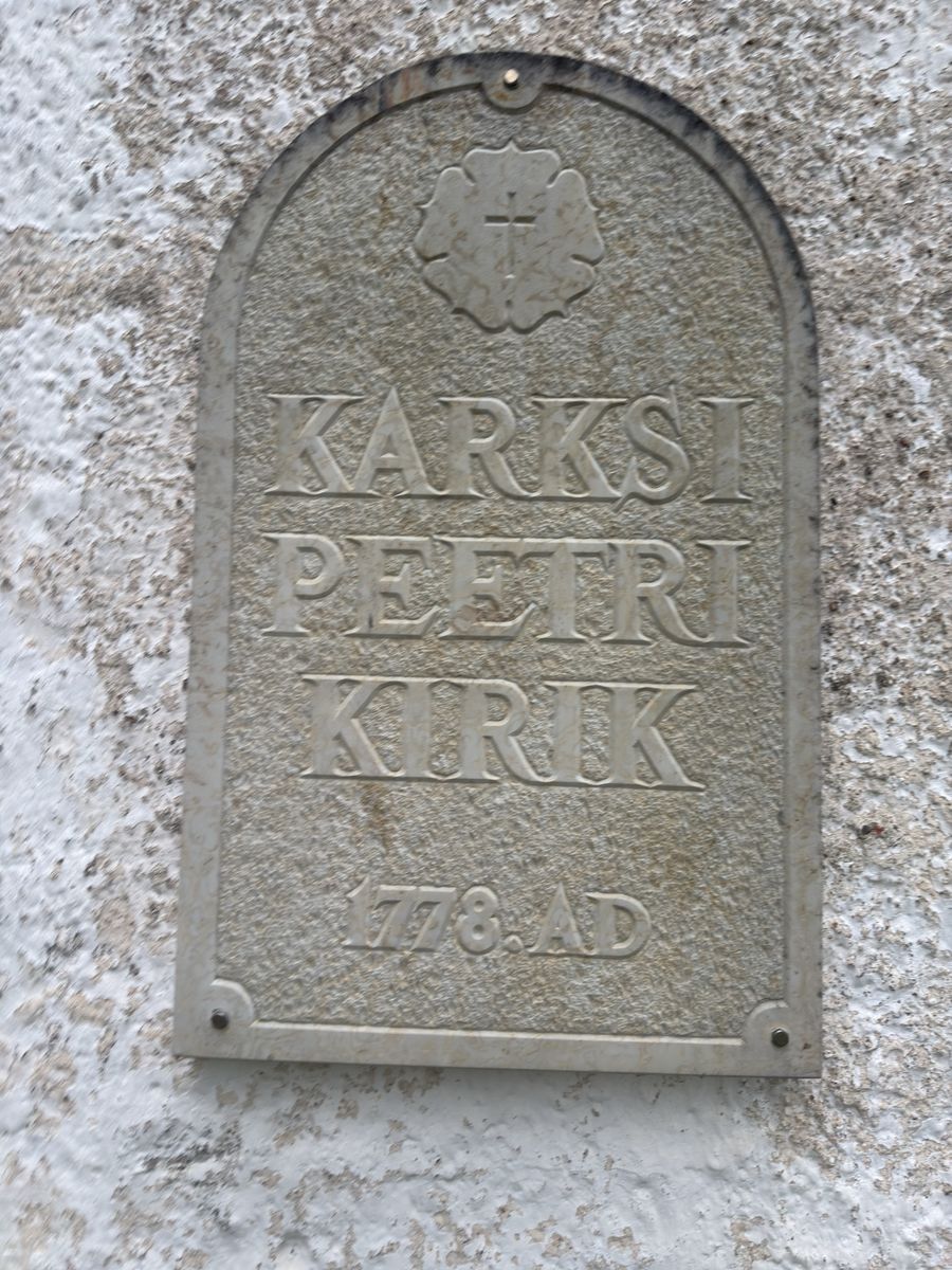 Karksi church plaque 1778
