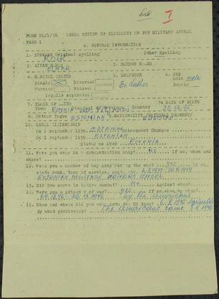 Elmar Koik: UNRRA eligibility review p1