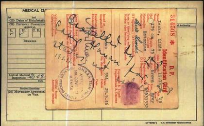 Linda Leoke: DP identity card 1946